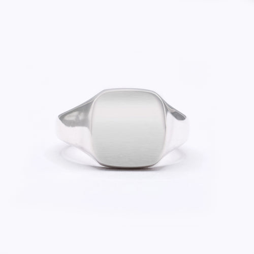 Silver Signet Cushion 11mm x 11mm