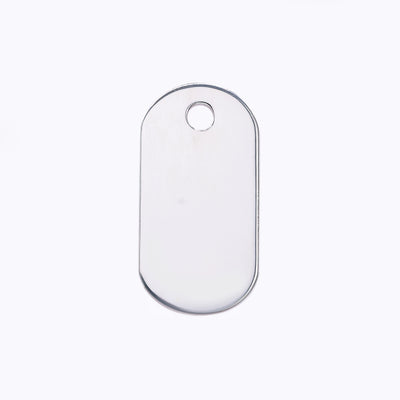 Silver Dog Tag 36mm x 18mm
