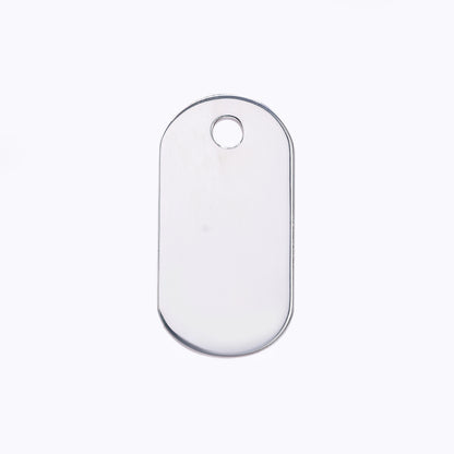 Silver Dog Tag 36mm x 18mm