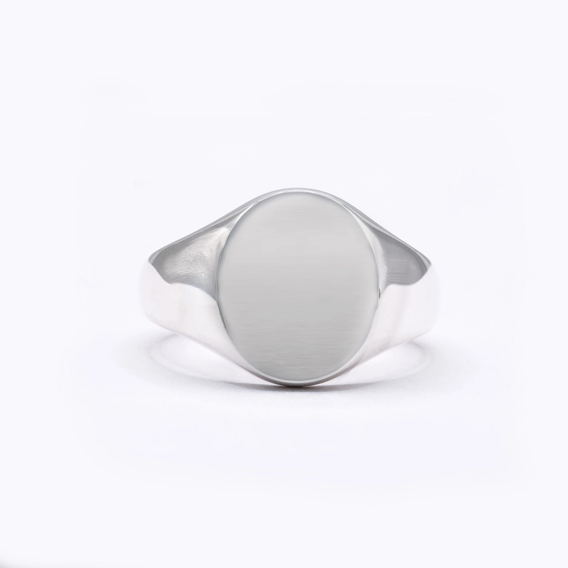 Platinum Signet Oval