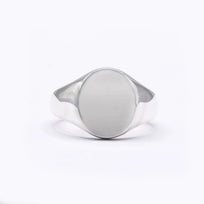 Platinum Signet Oval