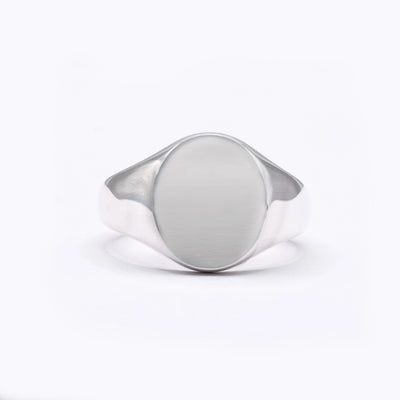 Silver Signet Oval 13mm x 10mm