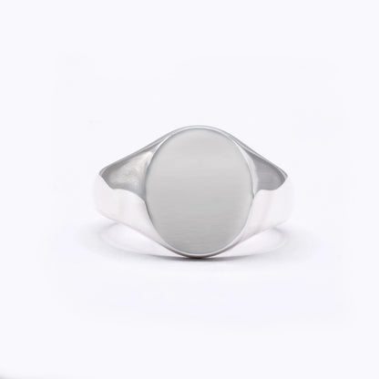 Platinum Signet Oval
