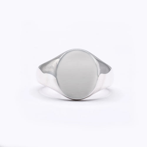 Silver Signet Oval 13mm x 10mm