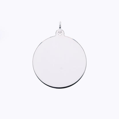 Silver Charm Round 13mm